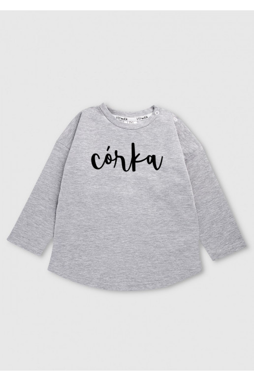 Melange grey kids sweatshirt &quot;córka&quot;