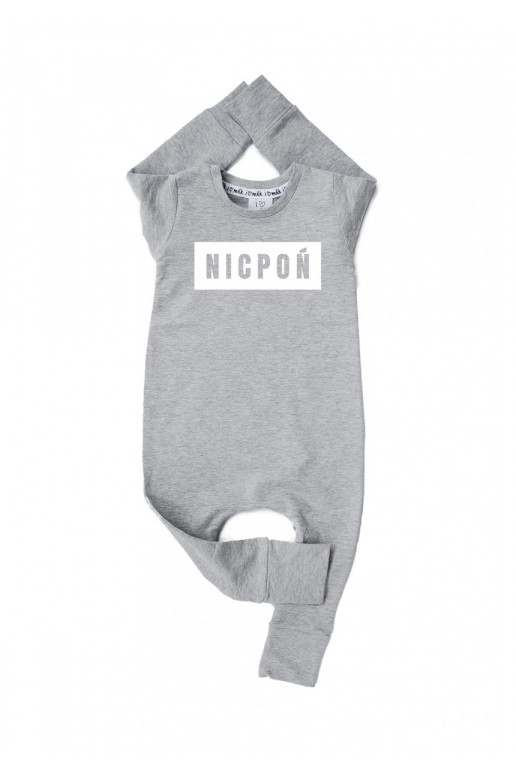 Melange grey kids romper