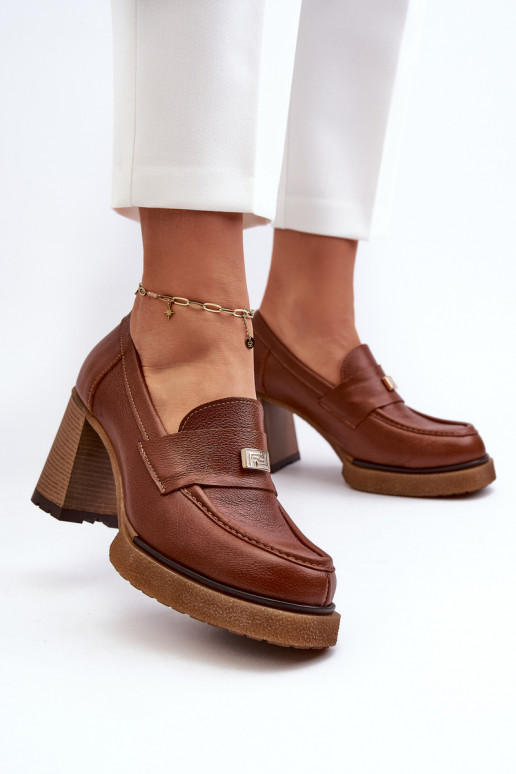 Zazoo 20169   batai su kulniukais rudos spalvos