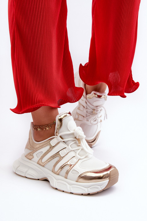 Sneakers modelio batai   Baltos-aukso spalvos Ahmani