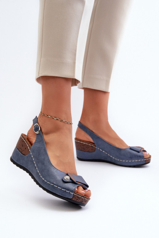   Lengvos platforminės basutės Comfort Shoes mėlynos spalvos Efravia