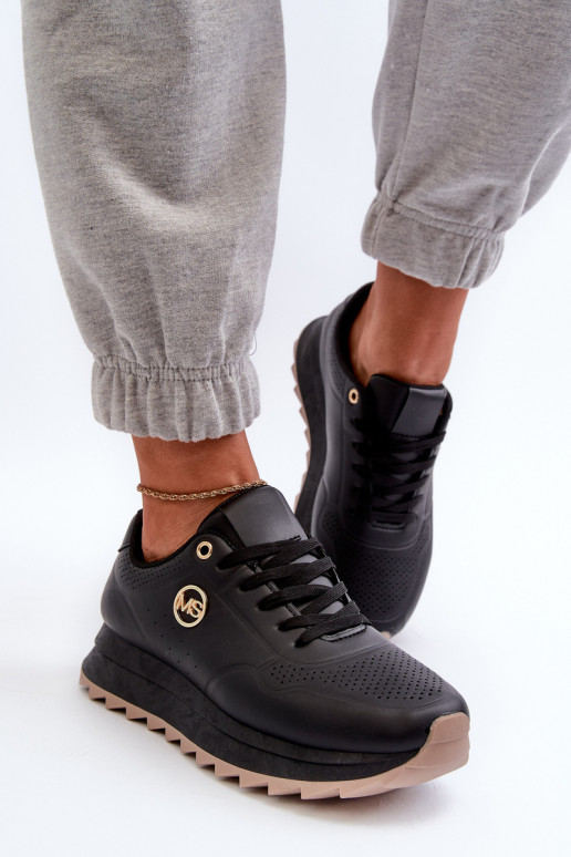 Sneakers modelio batai   su platforma juodos spalvos Rottiana