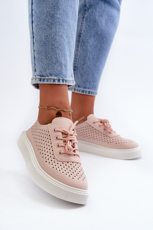 su aužūro elementais laisvalaikio batai Sneakers modelio batai su platforma rožinės spalvos Tanvi