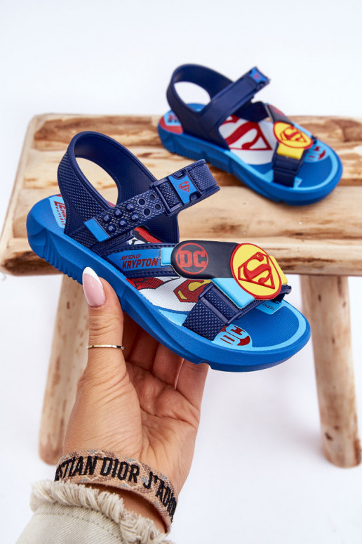 Vaikiškos basutės Superman Grendene Kids JJ385050 mėlynos spalvos