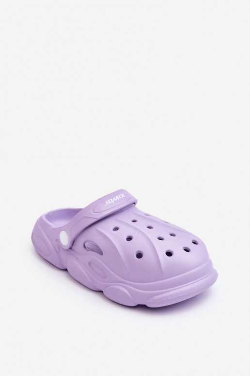 Vaikiškos Crocs tipo šlepetės Violetinės spalvos Cloudy