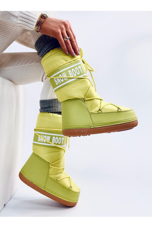 Snow boots aukštas TANGE FLU YELLOW