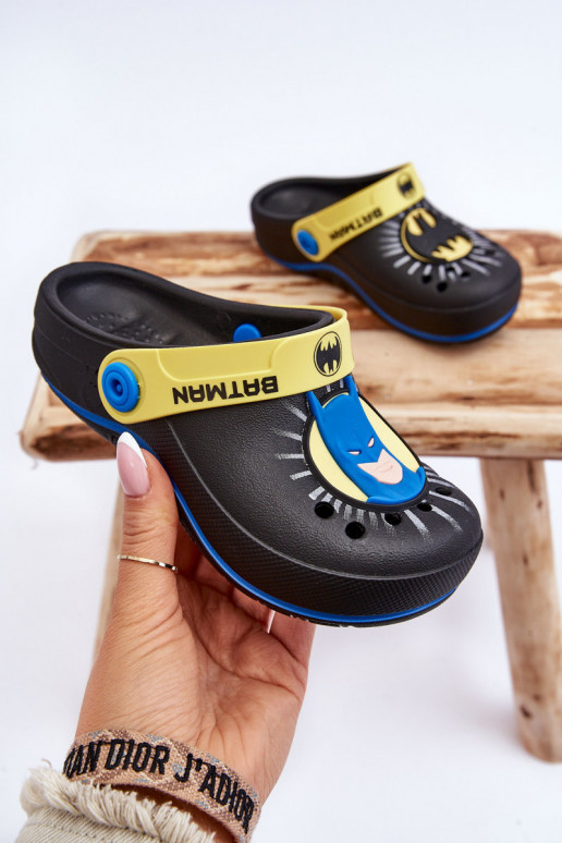 Vaikiškos  crocs stiliaus šlepetės Batman Grendene Kids JJ385005 juodos spalvos