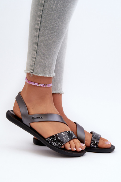 Moteriškos basutės 82429 Ipanema Vibe Sandal Fem Juodos ir-sidabro spalvos