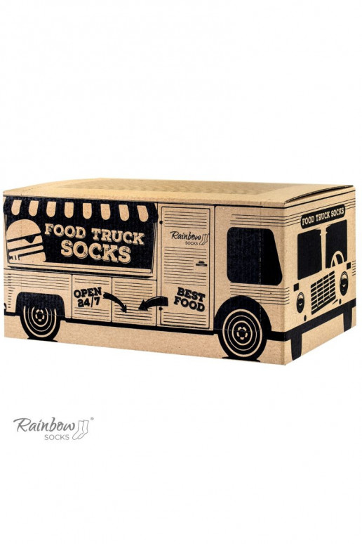 Kojinių rinkinys Food Truck Socks Box Burger alus 3 poros