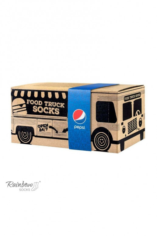 Kojinių rinkinys Food Truck Z Pepsi x Vaivorykštės kojinės 3 poros