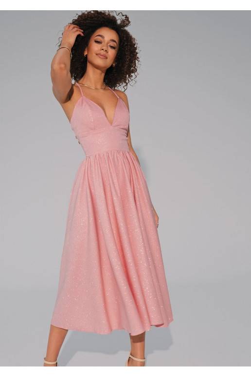 Livia - MAXI ilgio spindinti suknelė rožinės spalvos